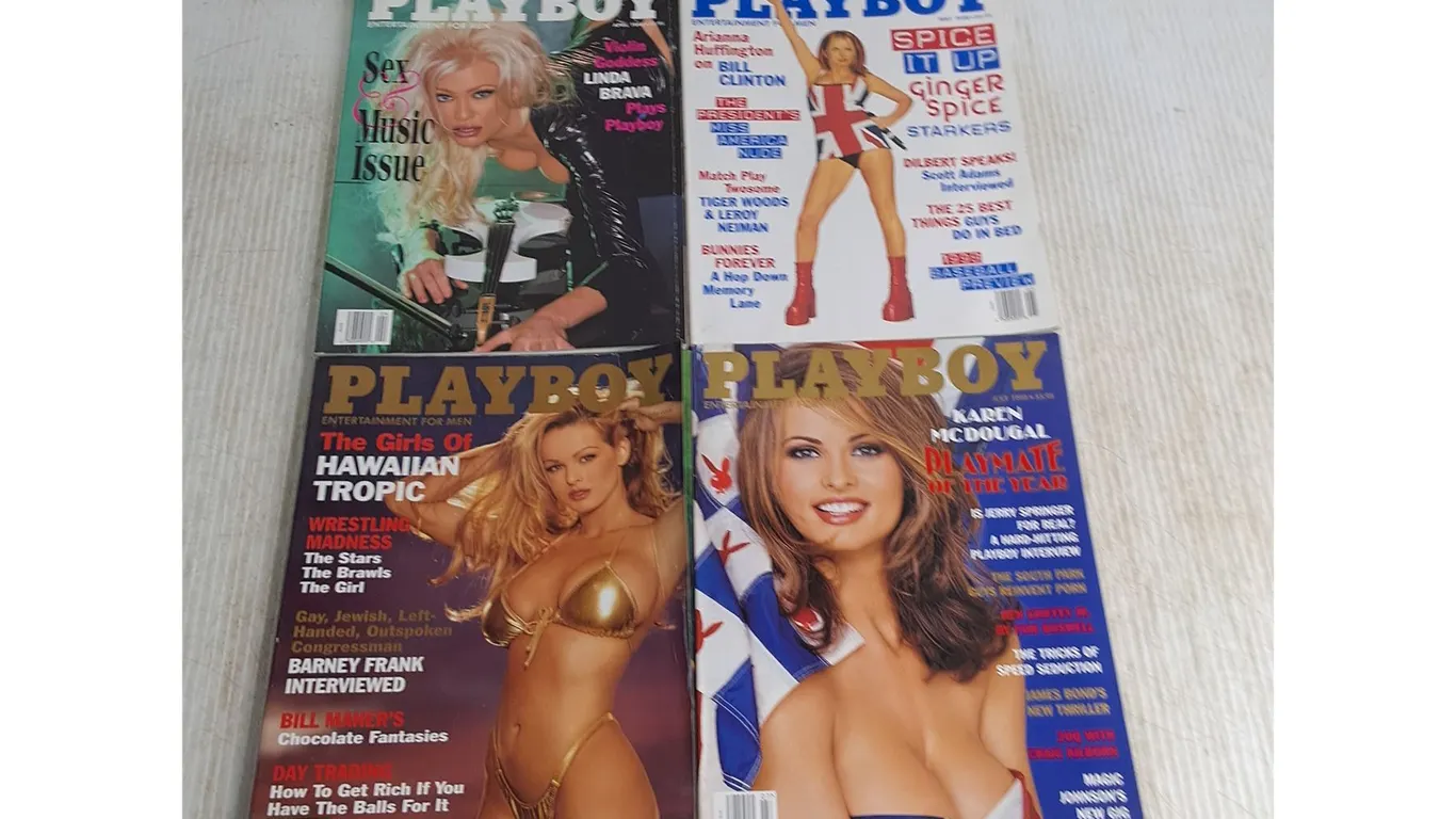 (4) Playboy Magazines from 1990's