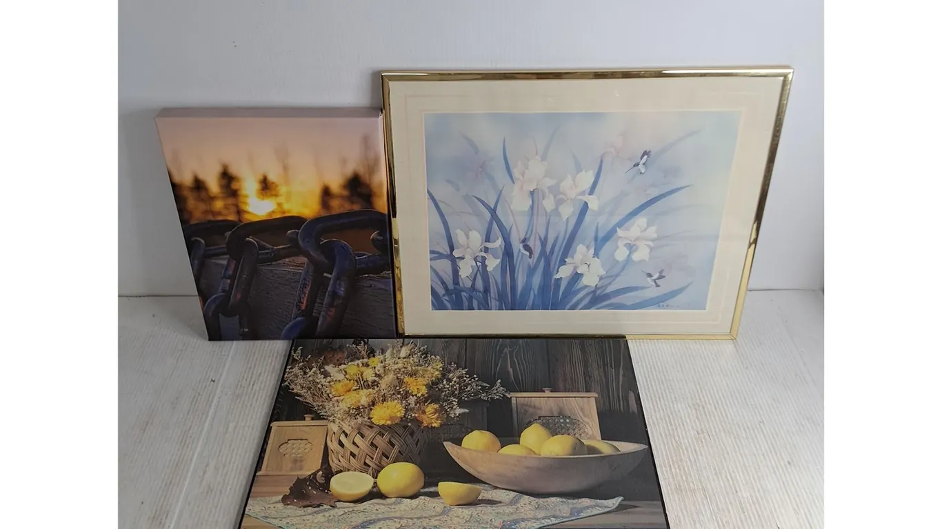 (3) Assorted Wall Decor - Largest 20" x 14"
