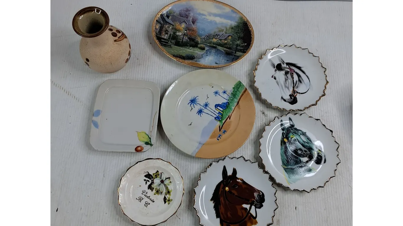 (7) Decorative Plates - Small Vase