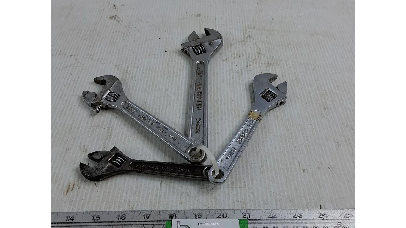(4) Adjustable Wrenches