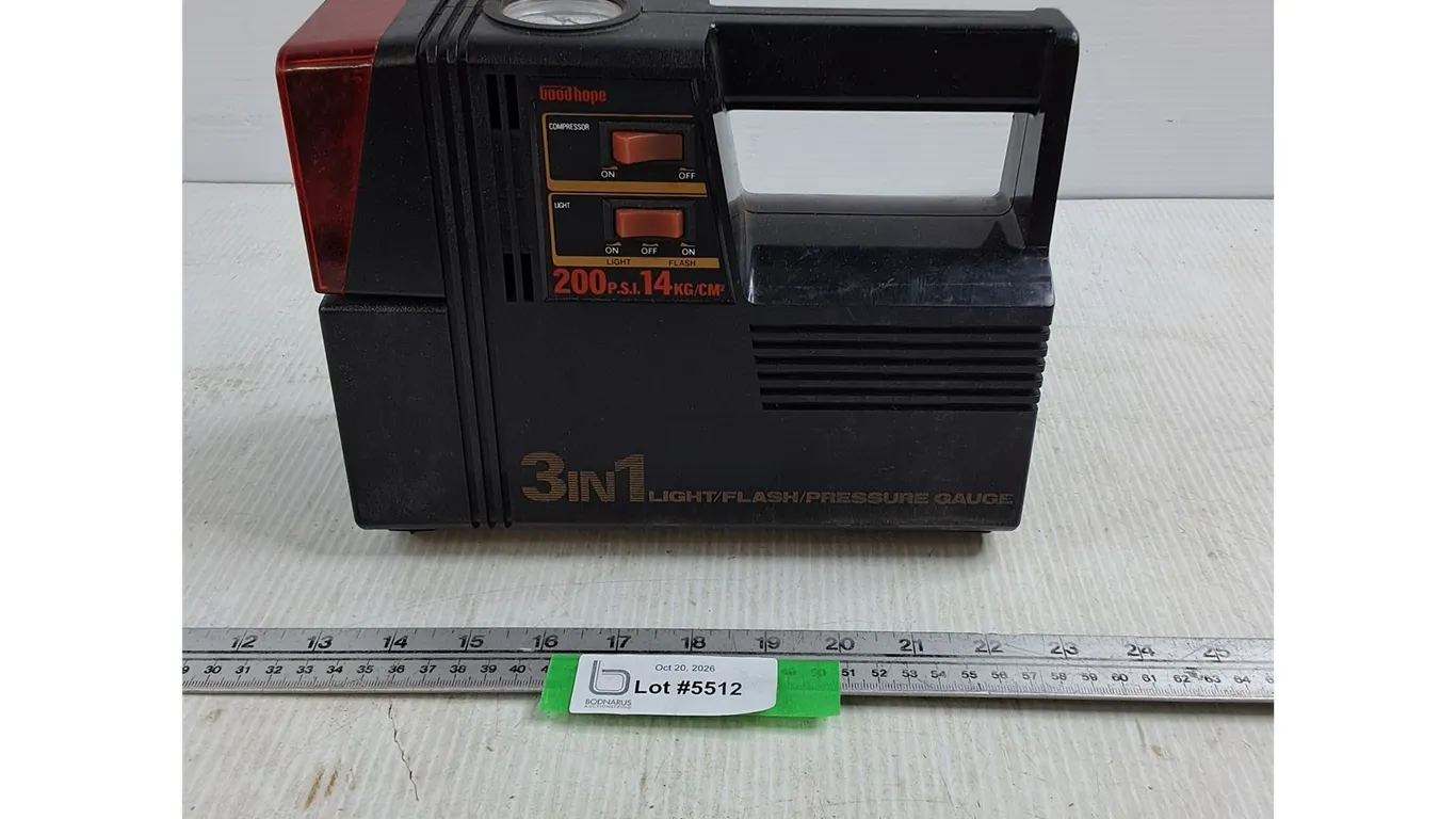 Good hope 3in1Air Compressor, Forklift, & Flashing Hazard Light - Untested