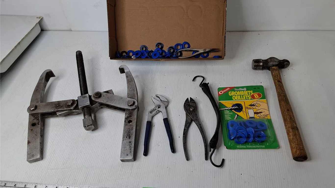 Gear & Bearing Puller, Ball Peen Hammer, Grommets, Misc.