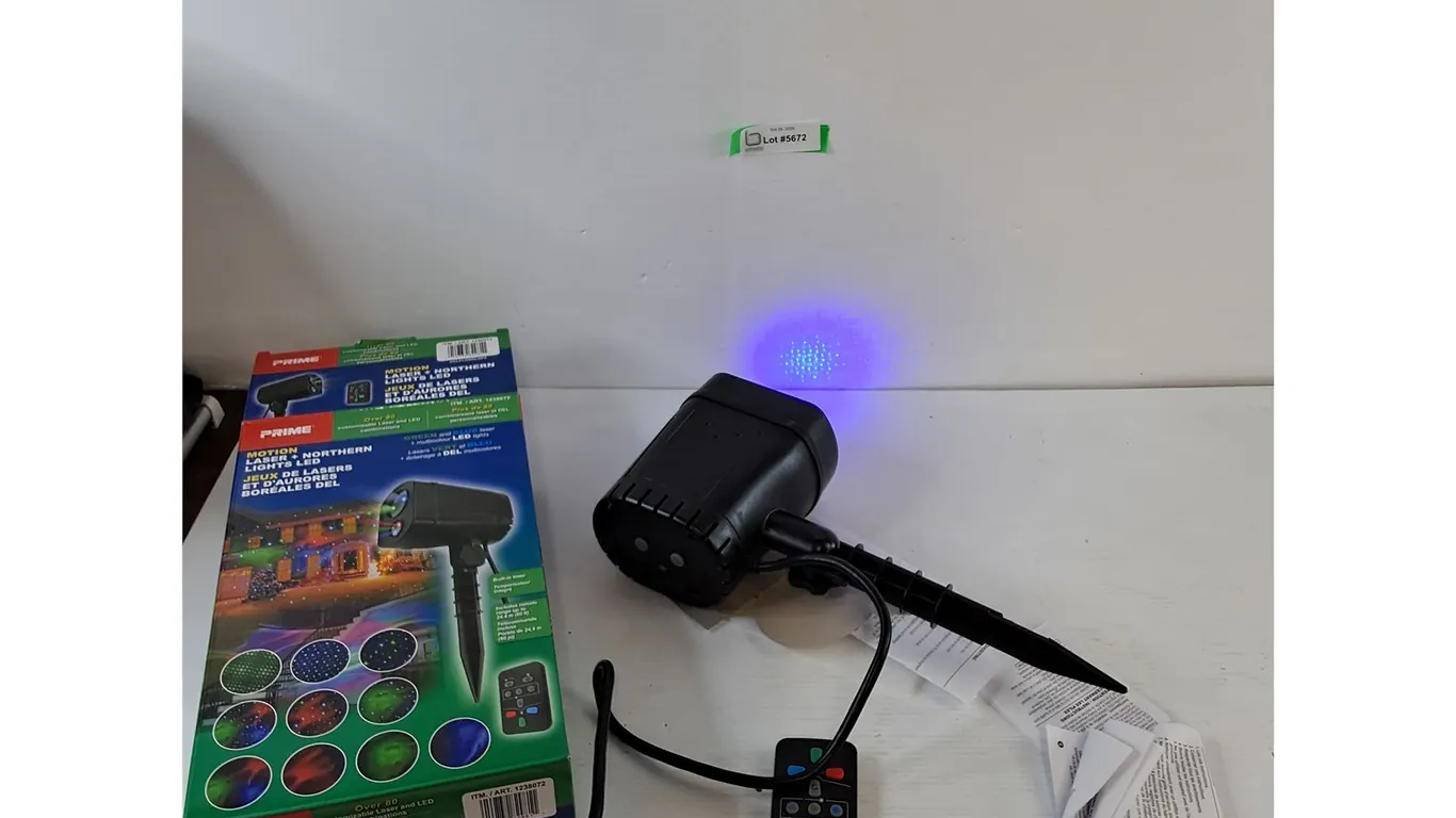 Prime Motion Laser + Northern Lights LED Partially Works As-Is with Box, Instructions