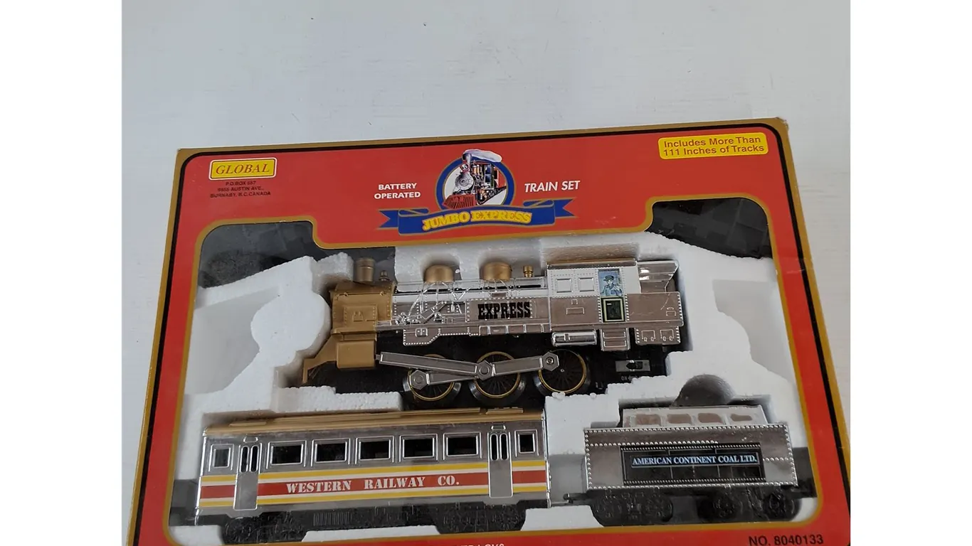 Global Jumbo Express Battery Operated Train Set Opened CIB