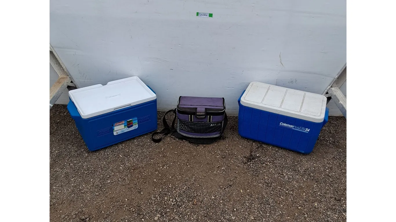 **(2) Coleman Coolers & (1) Airlok Cooler w/ Shoulder Strap