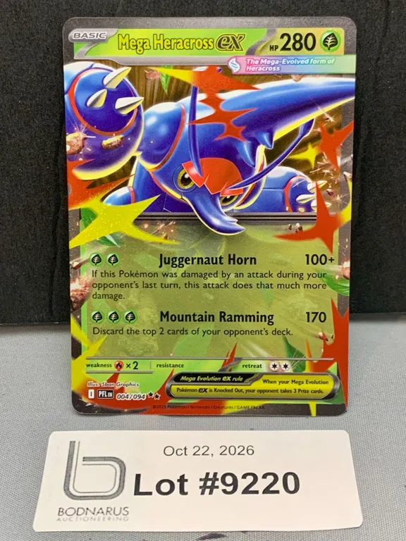 Pokemon - Mega Heracross ex Holo Card Mint Authentic