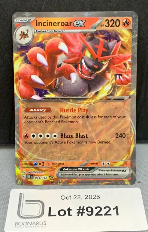 Pokemon - Incineroar ex Holo Card Mint Authentic