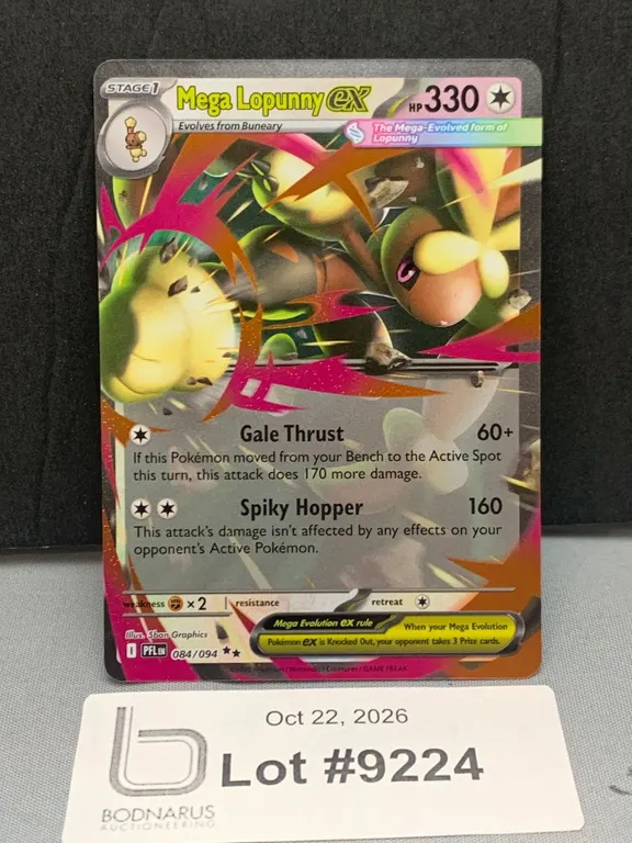 Pokemon - Mega Lopunny ex Holo Card Mint Authentic