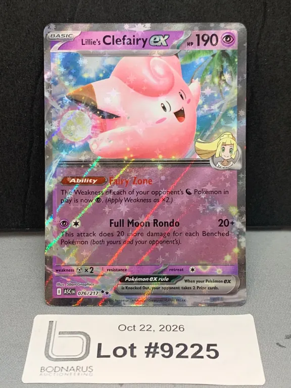 Pokemon - Lillie's Clefairy ex Holo Card Mint Authentic
