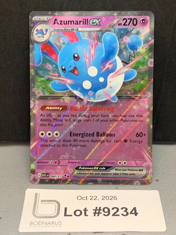 Pokemon - Azumarill ex Holo Card Mint Authentic