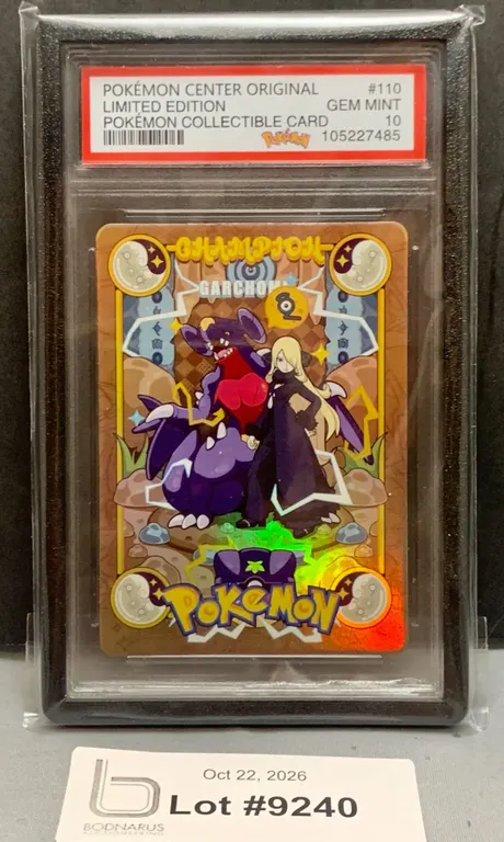 Pokemon Center Japanese Encased - Limited Edition GARCHOMP #110 Full Art Holo Card Mint Authenticity