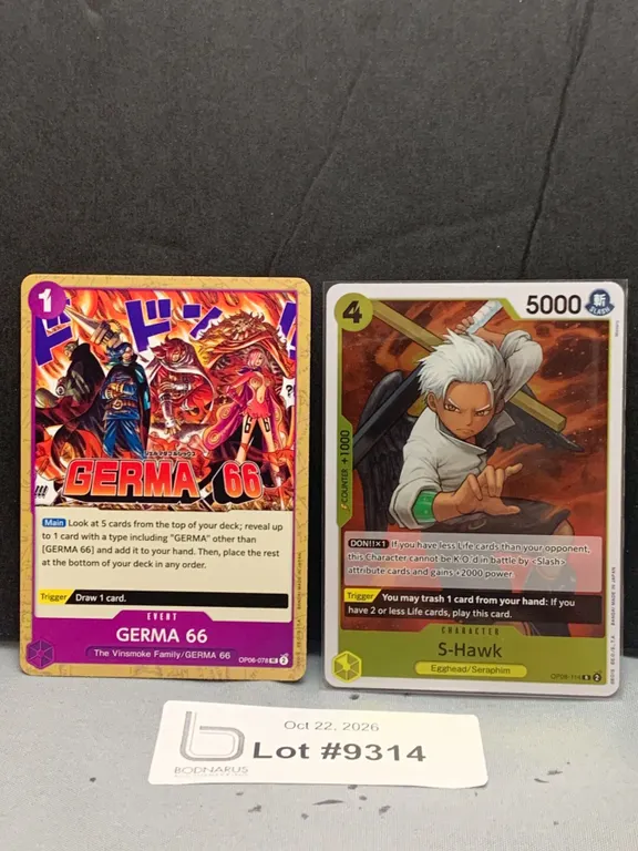 (2) ONE PIECE - Gold Foil / Foil Cards Mint Authentic