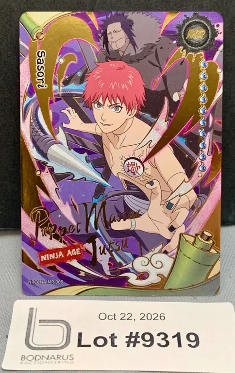 NARUTO Ultra Rare 2026 - Sasori Ninja Age Gold Textured Foil Thick Card Stock MINT AUTHENTIC