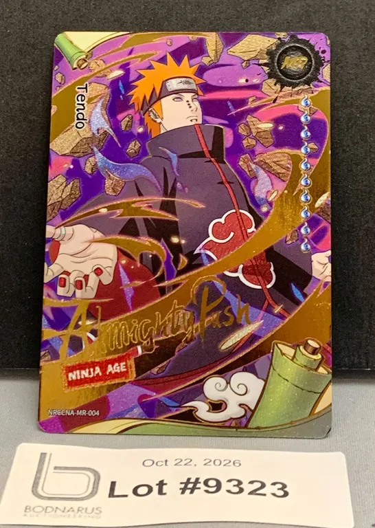 NARUTO Ultra Rare 2026 - Tendo Ninja Age Gold Textured Foil Thick Card Stock MINT AUTHENTIC
