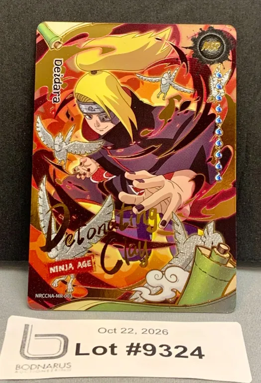 NARUTO Ultra Rare 2026 - Deidara Ninja Age Gold Textured Foil Thick Card Stock MINT AUTHENTIC