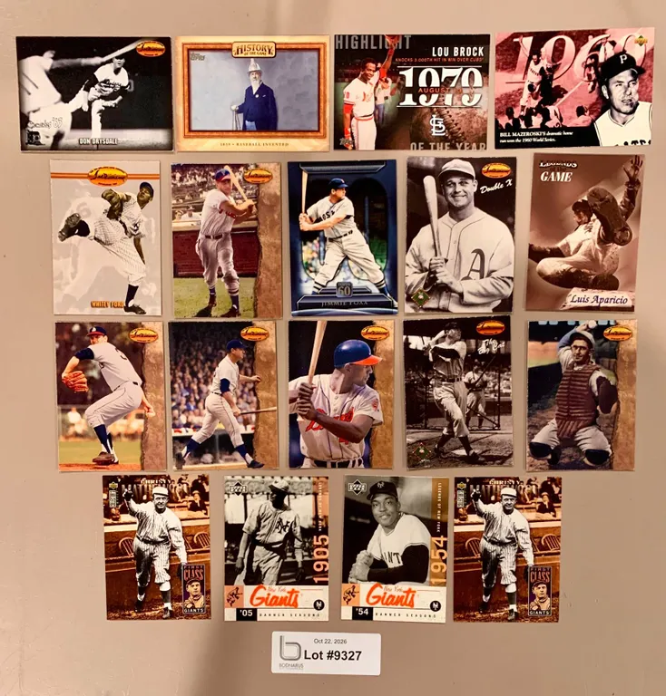 (18) MLB Baseball - Memorable Moments Insert Cards NRMINT - MINT Authentic