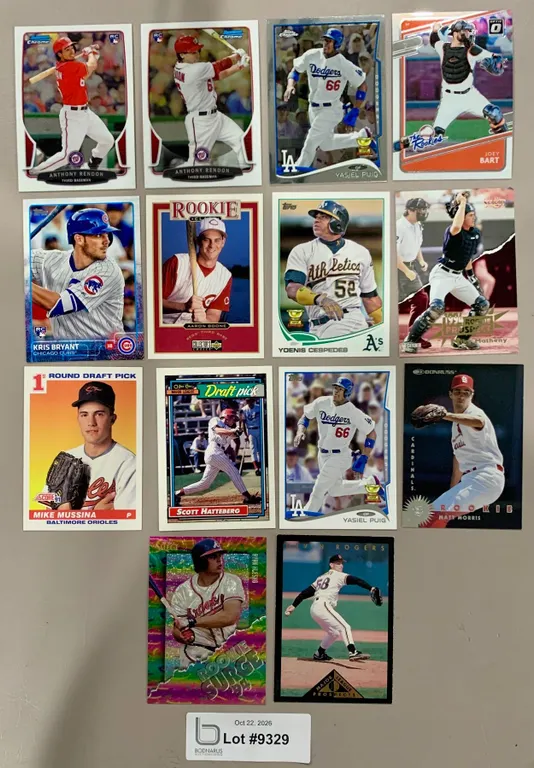(14) MLB Baseball - Lot of ALL ROOKIE Cards NRMINT - MINT Authentic