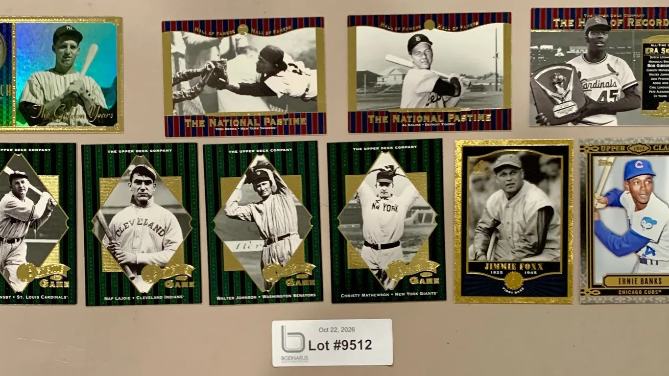 (10) MLB Baseball - Lot of Memorable Moments Gold Foil Cards NRMINT - MINT Authentic