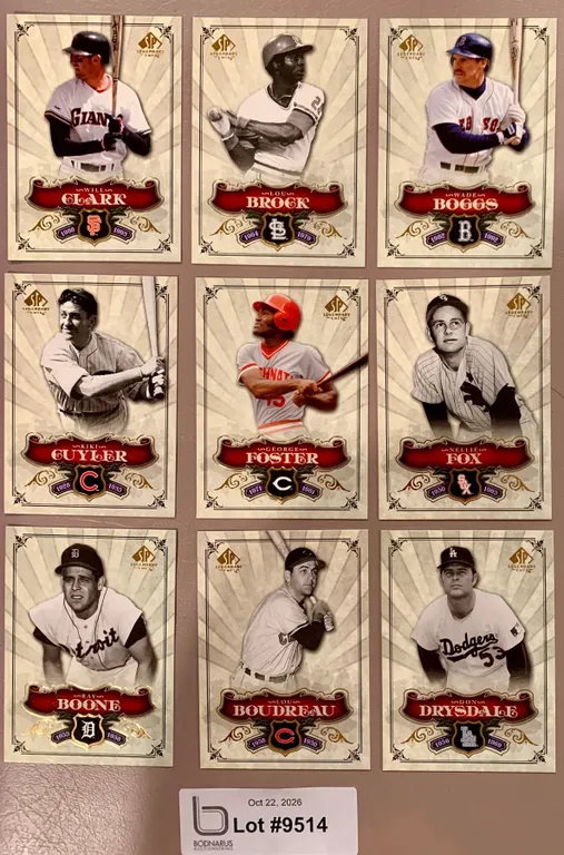 (9) MLB Baseball - Lot of Upper Deck SP Legendary Cards NRMINT - MINT Authentic