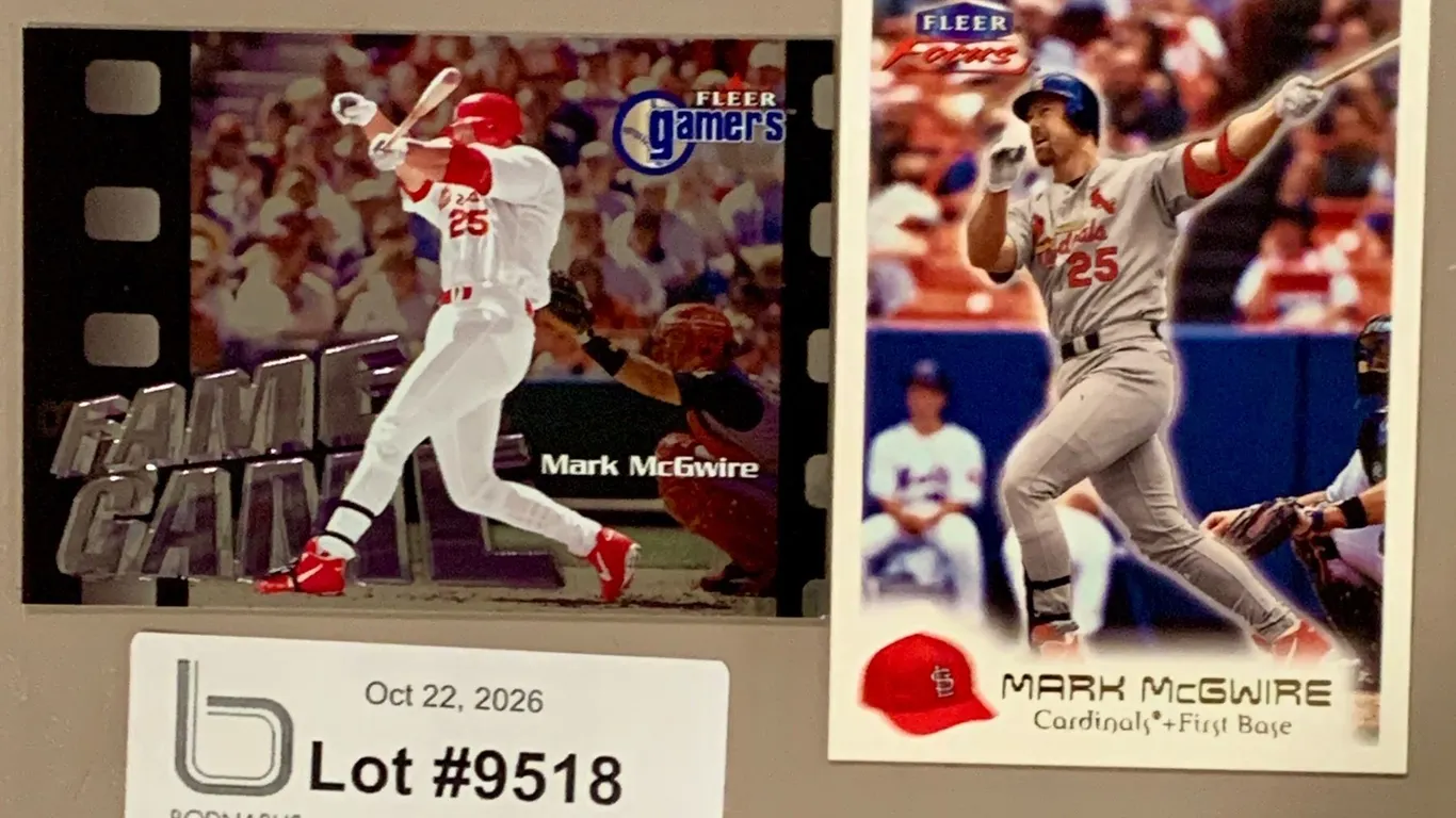 (2) MLB Baseball - Mark McGwire Cards NRMINT - MINT Authentic