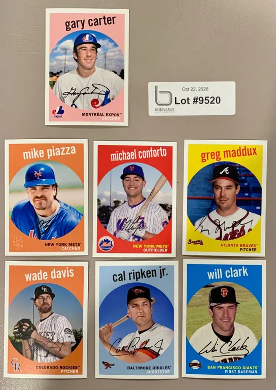 (7) MLB Baseball - Lot of MLB Legends: Ripken; Carter; ETC Cards NRMINT - MINT Authentic