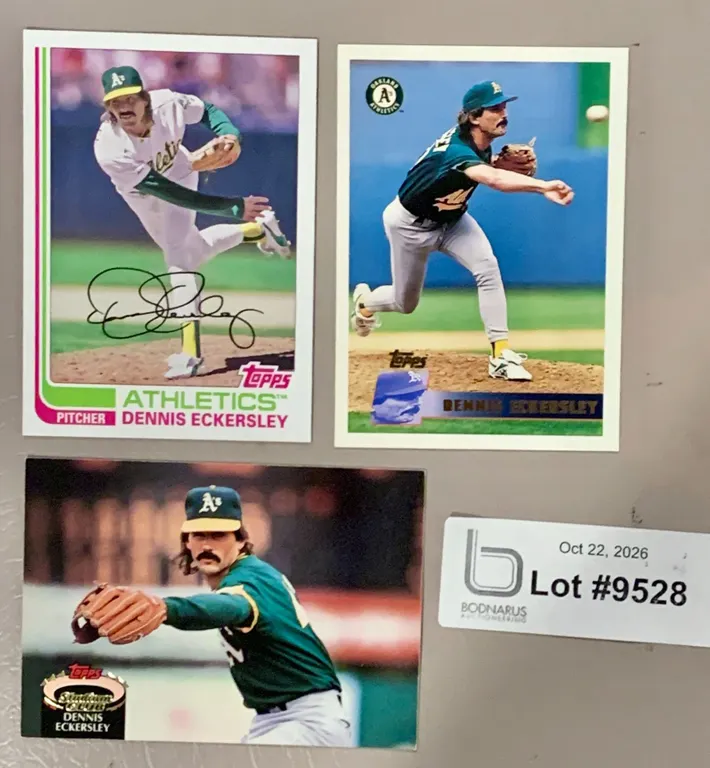 (3) MLB Baseball - Dennis Eckersley HOF Cards NRMINT - MINT Authentic