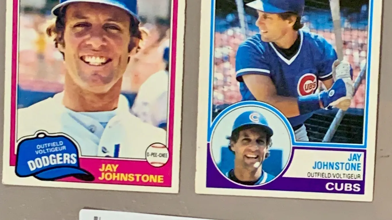 (2) MLB Baseball - Jay Johnstone Vintage Cards NRMINT - MINT Authentic