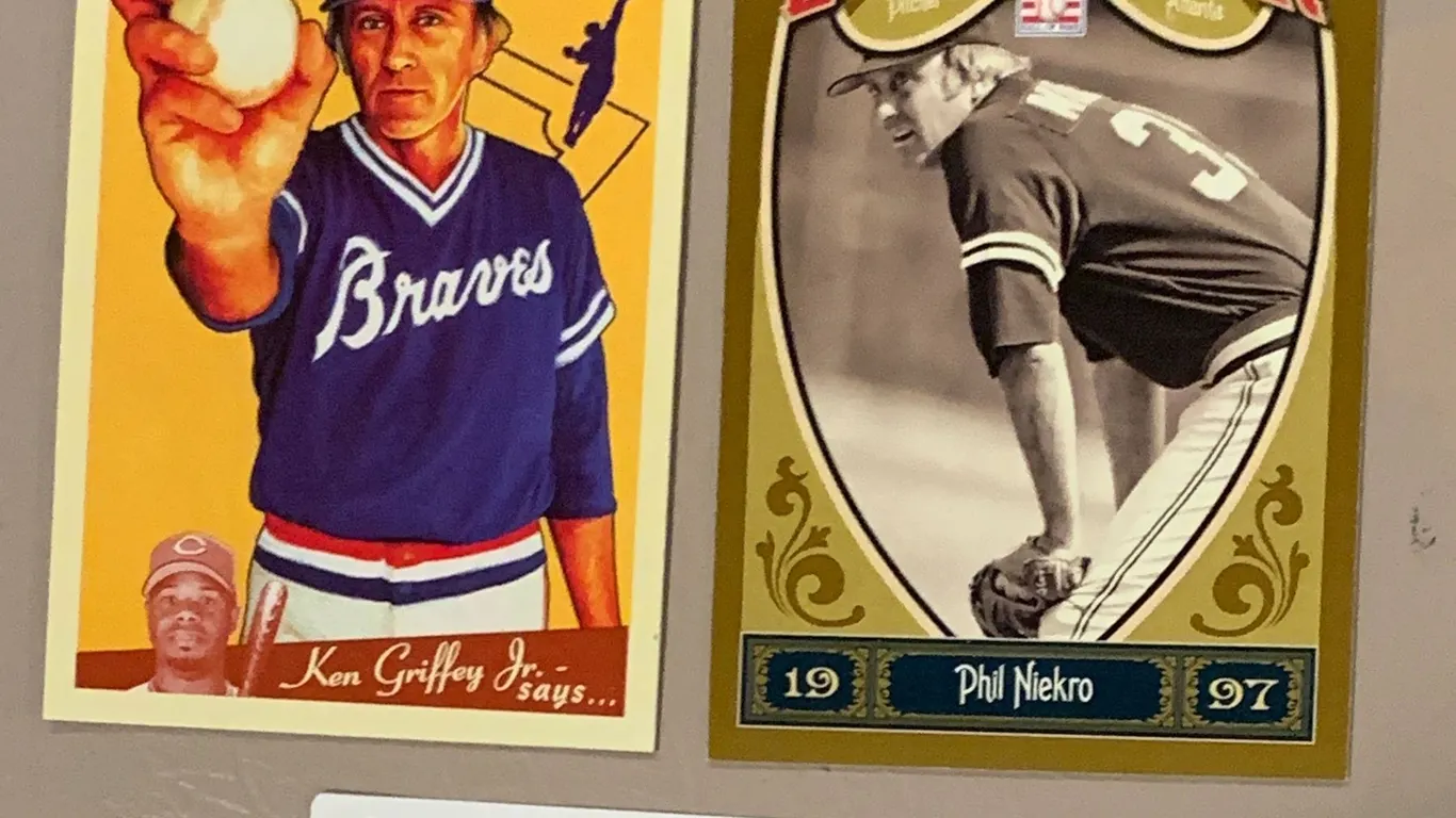 (2) MLB Baseball - Phil Niekro Cards NRMINT - MINT Authentic