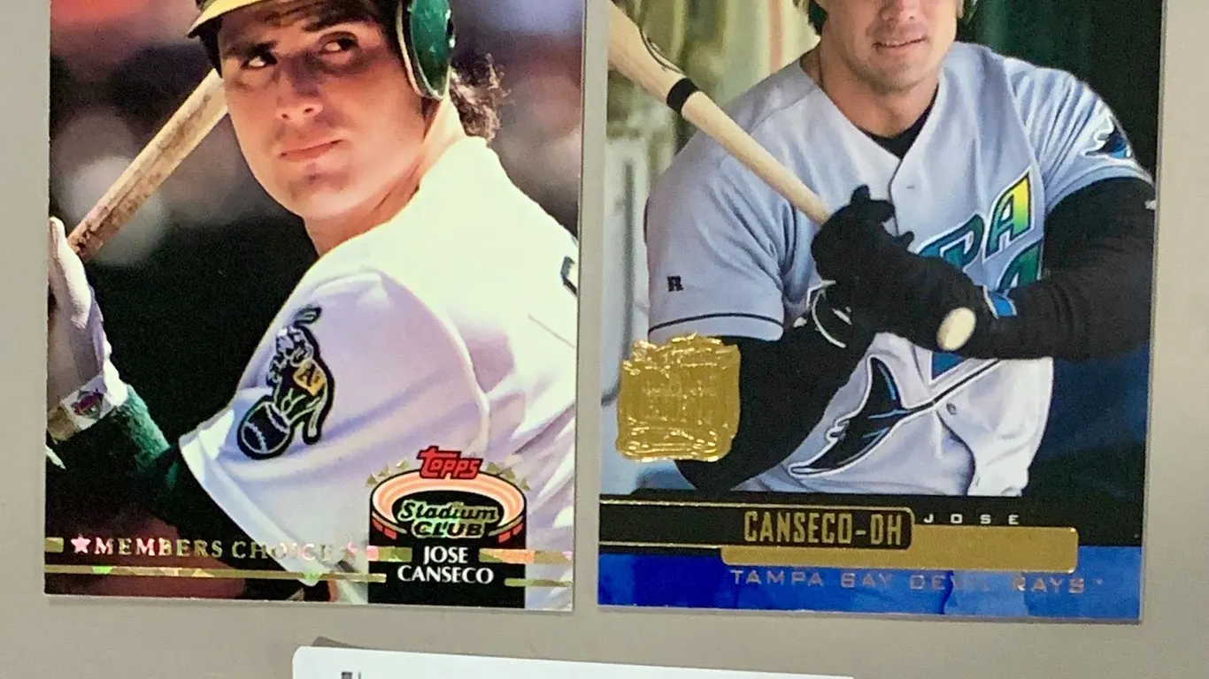 (2) MLB Baseball - Jose Canseco Canadian Cards NRMINT - MINT Authentic