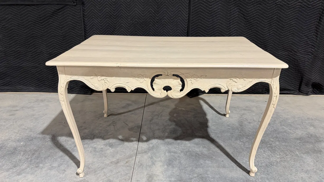 Vintage, White Wooden Console Table