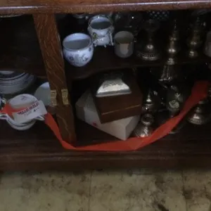 All Contents Inside of Bottom of Hutch