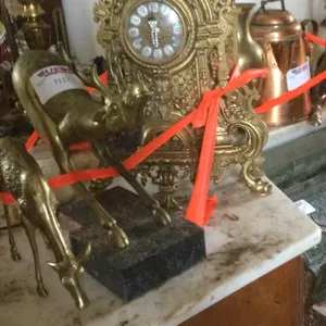 (2) Brass Deer