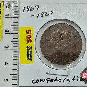 Commemorative Medal : 1927 : Canada Confederation : Victoria & George V (Comp: Bronze)