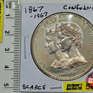 Commemorative Medal : 1967 : Two Queens  (Comp: Silver Plated Copper : 38.33mm)