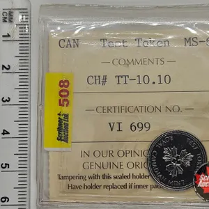 Canada Test Token (ICCS Cert : MS-65 : CH# TT-10.10)