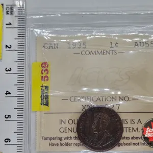 Canada One Cent 1935 (ICCS Cert : AU55)