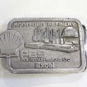 VINTAGE SHELL SCOTFORD REFINERY BELT BUCKLE