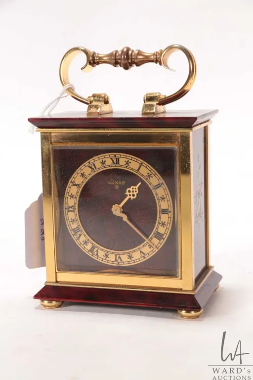 Vintage Swiss made Luxor carriage clock, working at time of cataloguing
