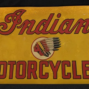 1955 CARDSTOCK DEALERSHIP SIGN INDIAN MOTORCYCLES