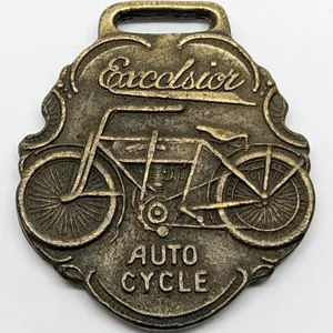 WATCH FOB BADGE EXCELSIOR AUTO CYCLE CLAN EXCELSIOR MEMBER MOTORCYCLE