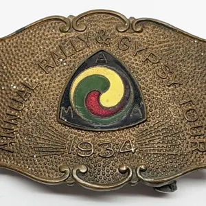 1934 AMA AMERICAN MOTORCYCLE ASSOCIATION GYPSY TOUR BELT BUCKLE