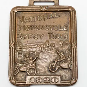 1920 NATIONAL MOTORCYCLE GYPSY TOUR WATCH FOB BADGE