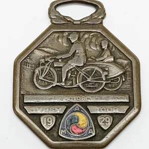1929 AMA AMERICAN MOTORCYCLE ASSOCIATION GYPSY TOUR WATCH FOB