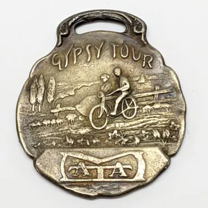 1923 NATIONAL MOTORCYCLE GYPSY TOUR WATCH FOB BADGE