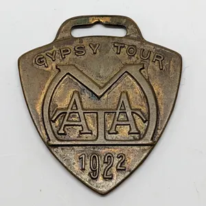 1922 NATIONAL MOTORCYCLE GYPSY TOUR WATCH FOB BADGE