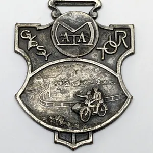 1924 NATIONAL MOTORYCLE GYPSY TOUR WATCH FOB BADGE