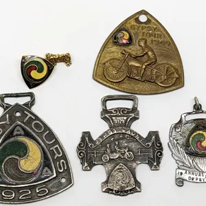 ASSORTED AMA MOTORCYCLE GYPSY TOUR PINS & BADGES