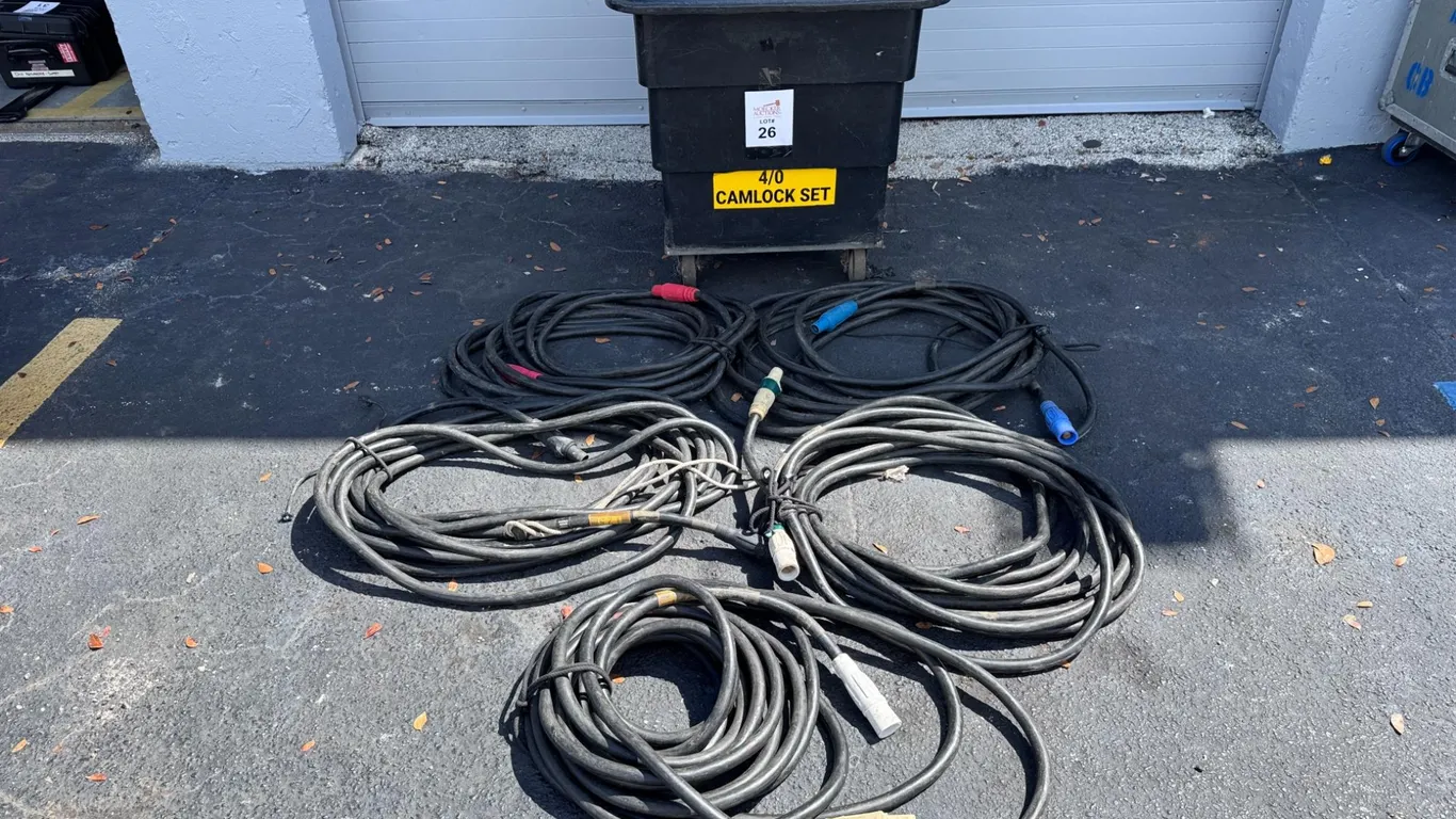 4/0 CAMLOCK SET 50' WITH UTILITY CART INCLUDED