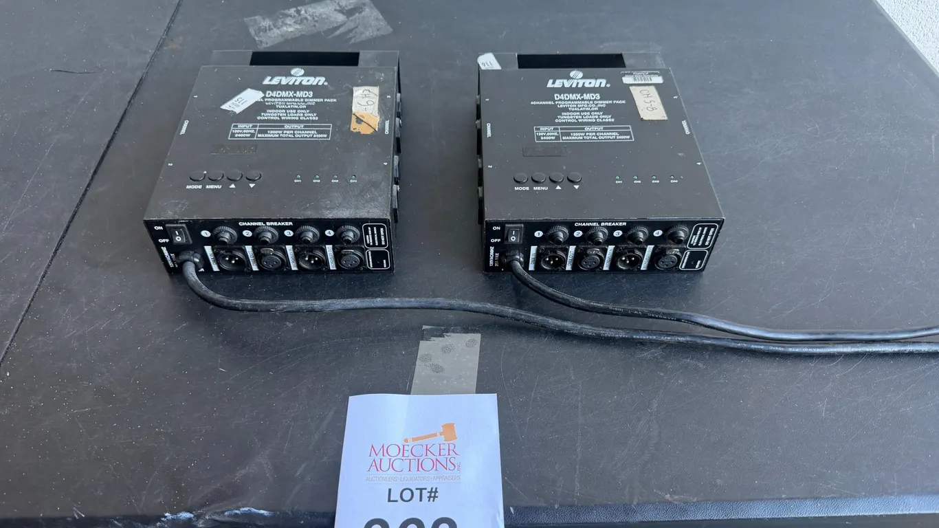 LEVITON D4DMX-MD3 4 CHANNEL PROGRAMMABLE DIMMER