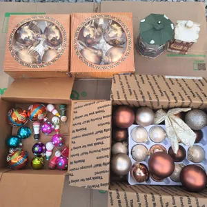 Vintage Christmas Ornament Lot - Krebs Bronze/Copper Baubles & Misc Items